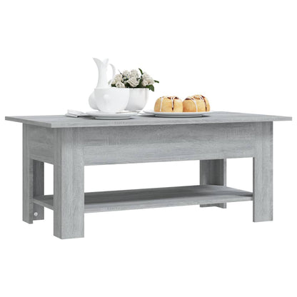 Table basse sonoma gris 102x55x42 cm bois d'ingénierie