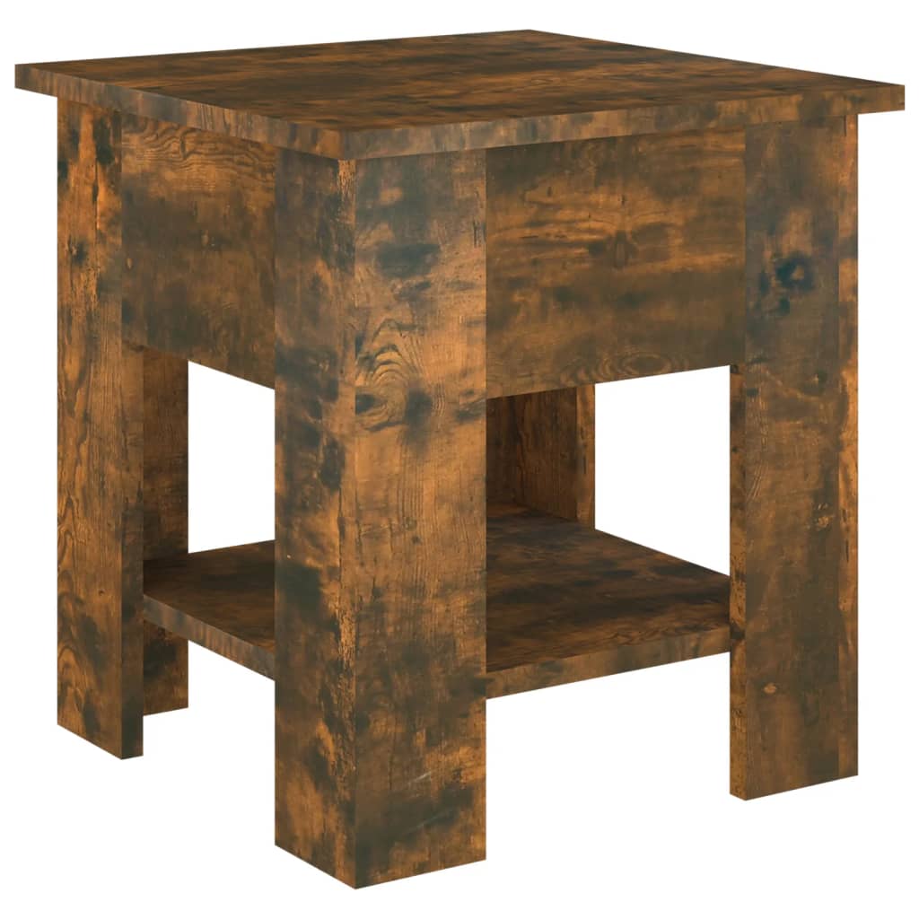 Table basse Chêne fumé 40x40x42 cm Bois d'ingénierie