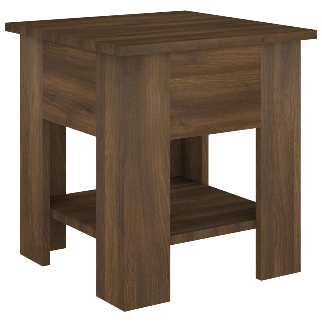 Table basse chêne marron 40x40x42 cm bois d'ingénierie