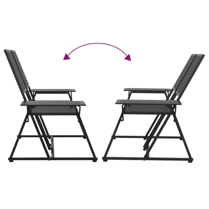 Banc de jardin 2 places 165 cm Noir Acier