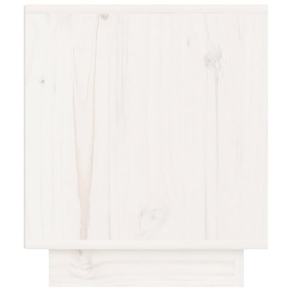 Table de chevet Blanc 40x34x40 cm Bois de pin solide