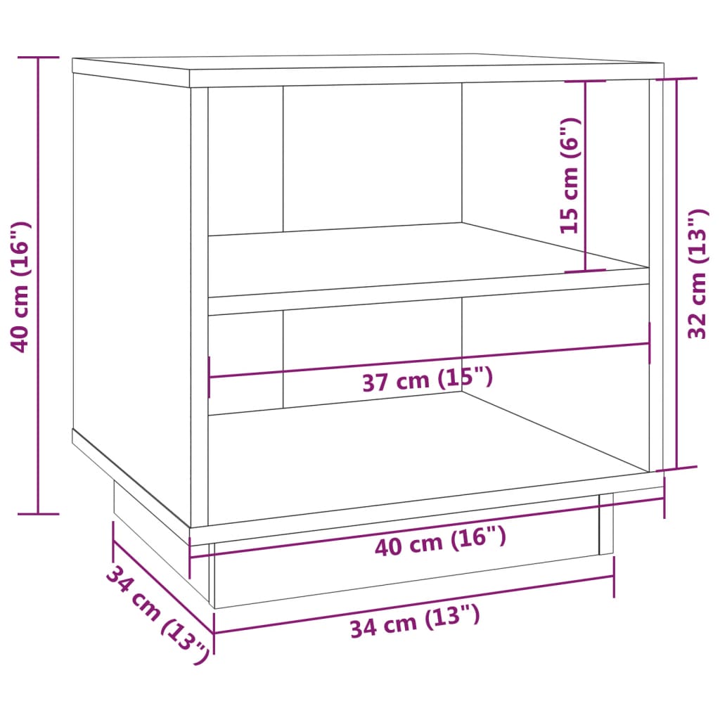 Tables de chevet 2pcs Marron miel 40x34x40cm Bois de pin solide