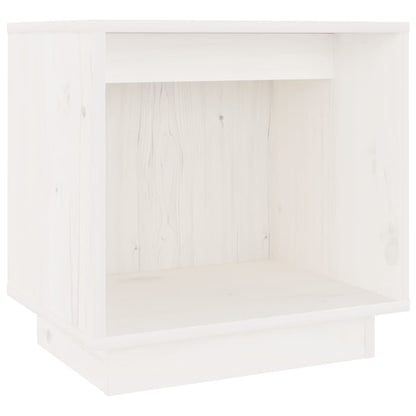 Table de chevet Blanc 40x30x40 cm Bois de pin solide