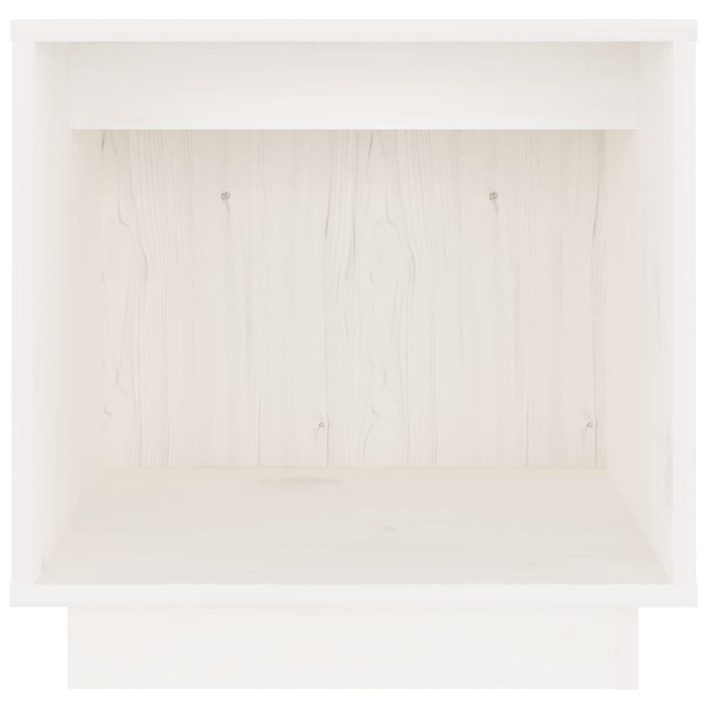 Table de chevet Blanc 40x30x40 cm Bois de pin solide