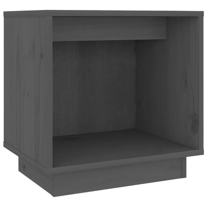 Table de chevet Gris 40x30x40 cm Bois de pin solide