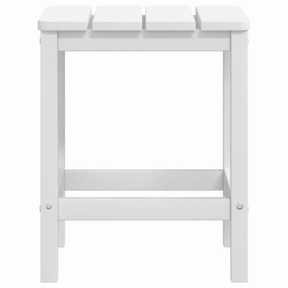 Chaises de jardin Adirondack avec table PEHD Blanc