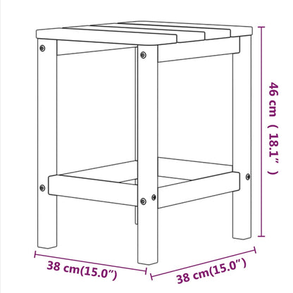 Chaises de jardin Adirondack avec table PEHD Blanc