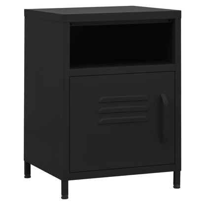 Tables de chevet 2 pcs Noir 35x35x51 cm Acier