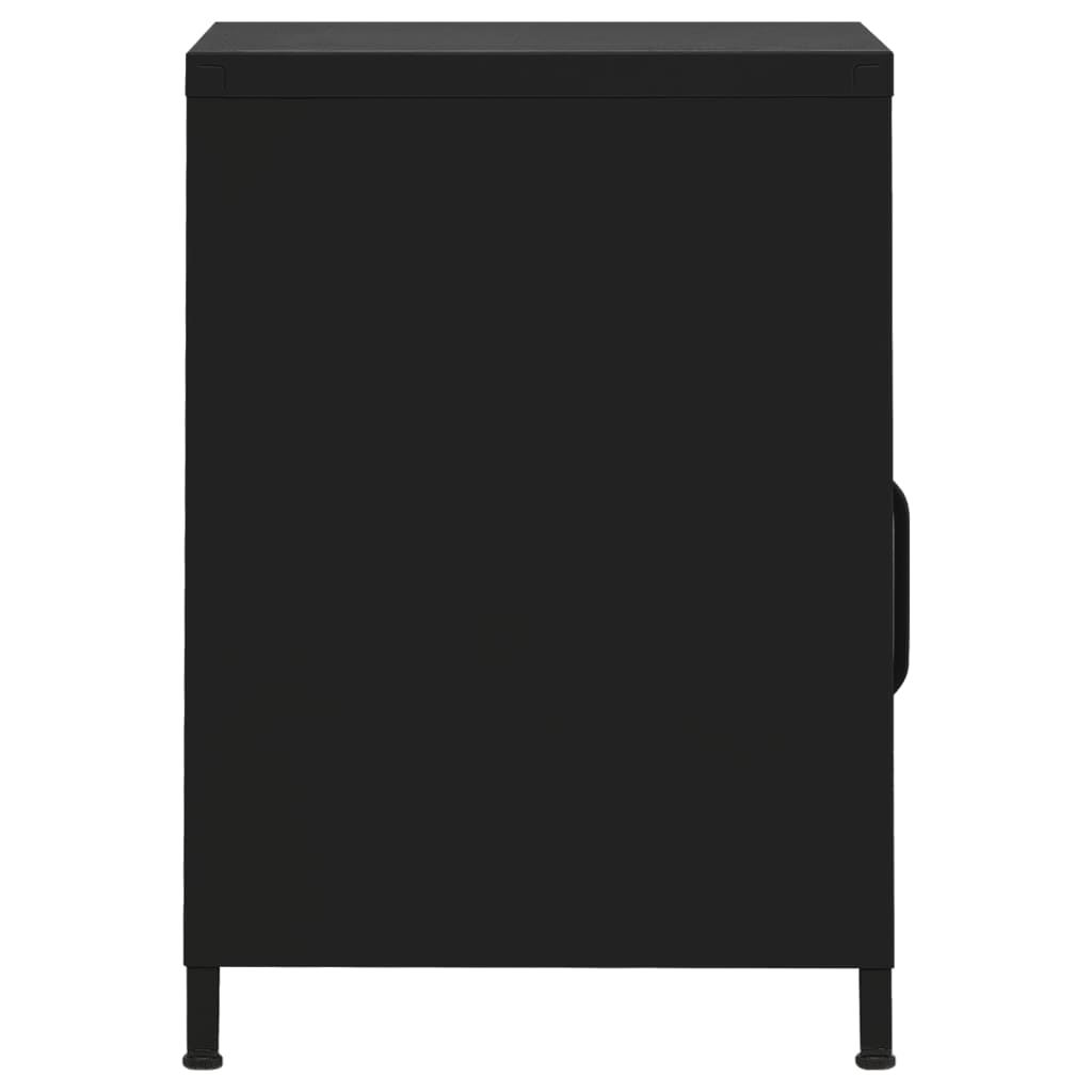 Tables de chevet 2 pcs Noir 35x35x51 cm Acier