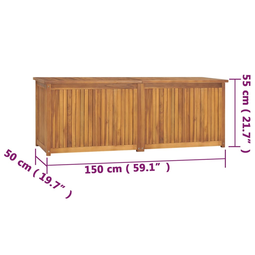 Boîte de jardin 150x50x55 cm Bois massif de teck