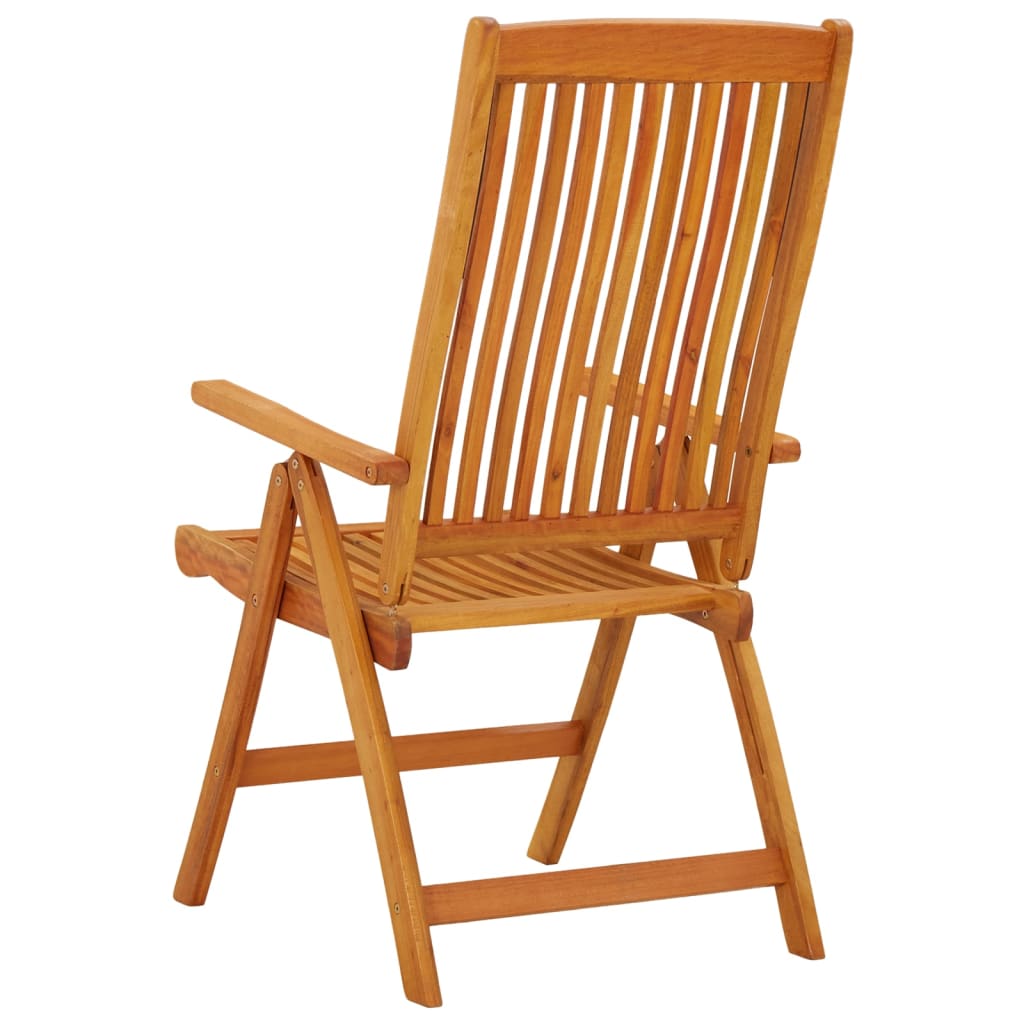 Chaises de jardin pliables lot de 2 Bois d'eucalyptus massif