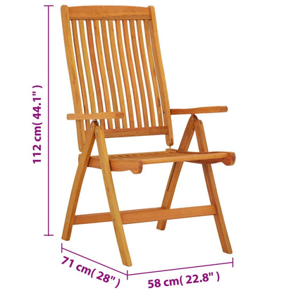 Chaises de jardin pliables lot de 2 Bois d'eucalyptus massif