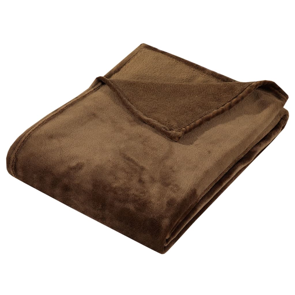 Couverture marron cacao 150x200 cm polyester