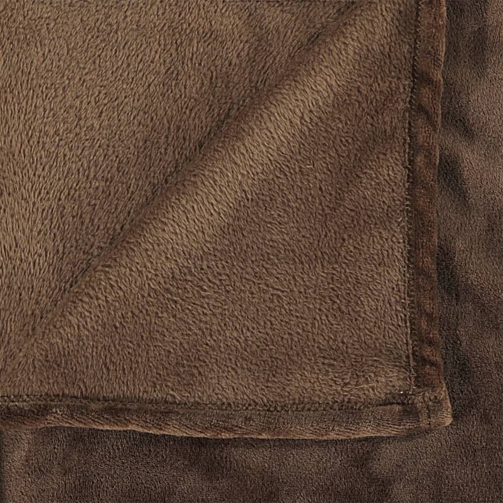 Couverture marron cacao 150x200 cm polyester