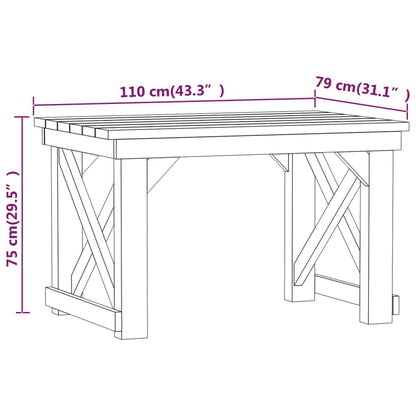 Ensemble à manger de jardin 3 pcs Bois de pin imprégné