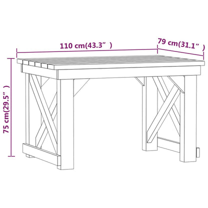 Ensemble à manger de jardin 3 pcs Bois de pin imprégné