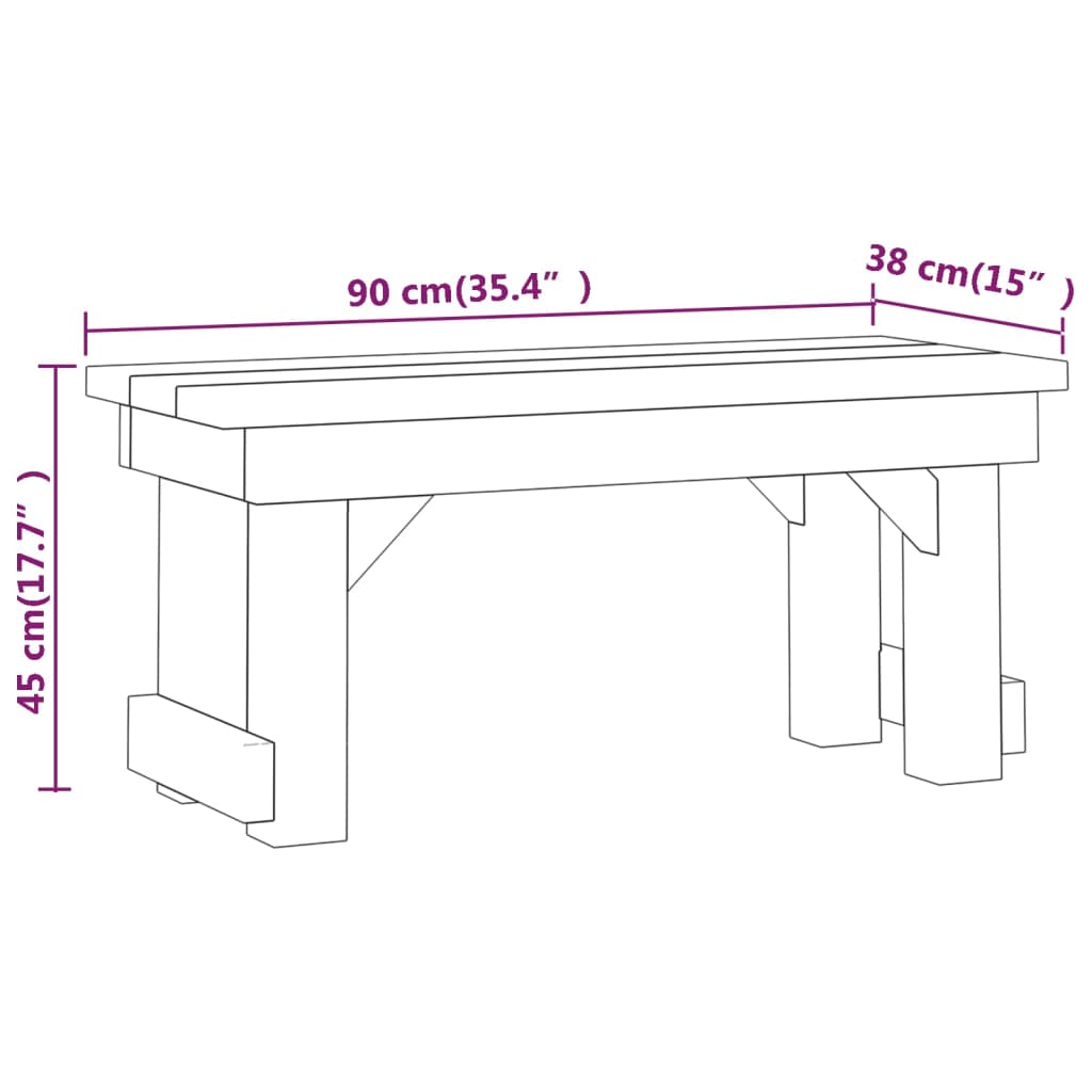 Ensemble à manger de jardin 3 pcs Bois de pin imprégné