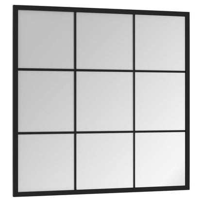 Miroir mural noir 60x60 cm métal