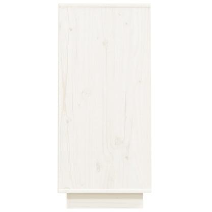 Armoire console Blanc 60x34x75 cm Bois de pin solide