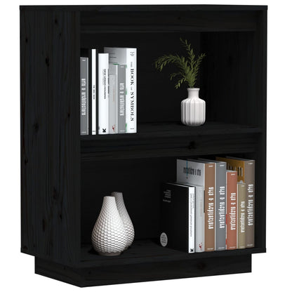 Armoire console Noir 60x34x75 cm Bois de pin solide