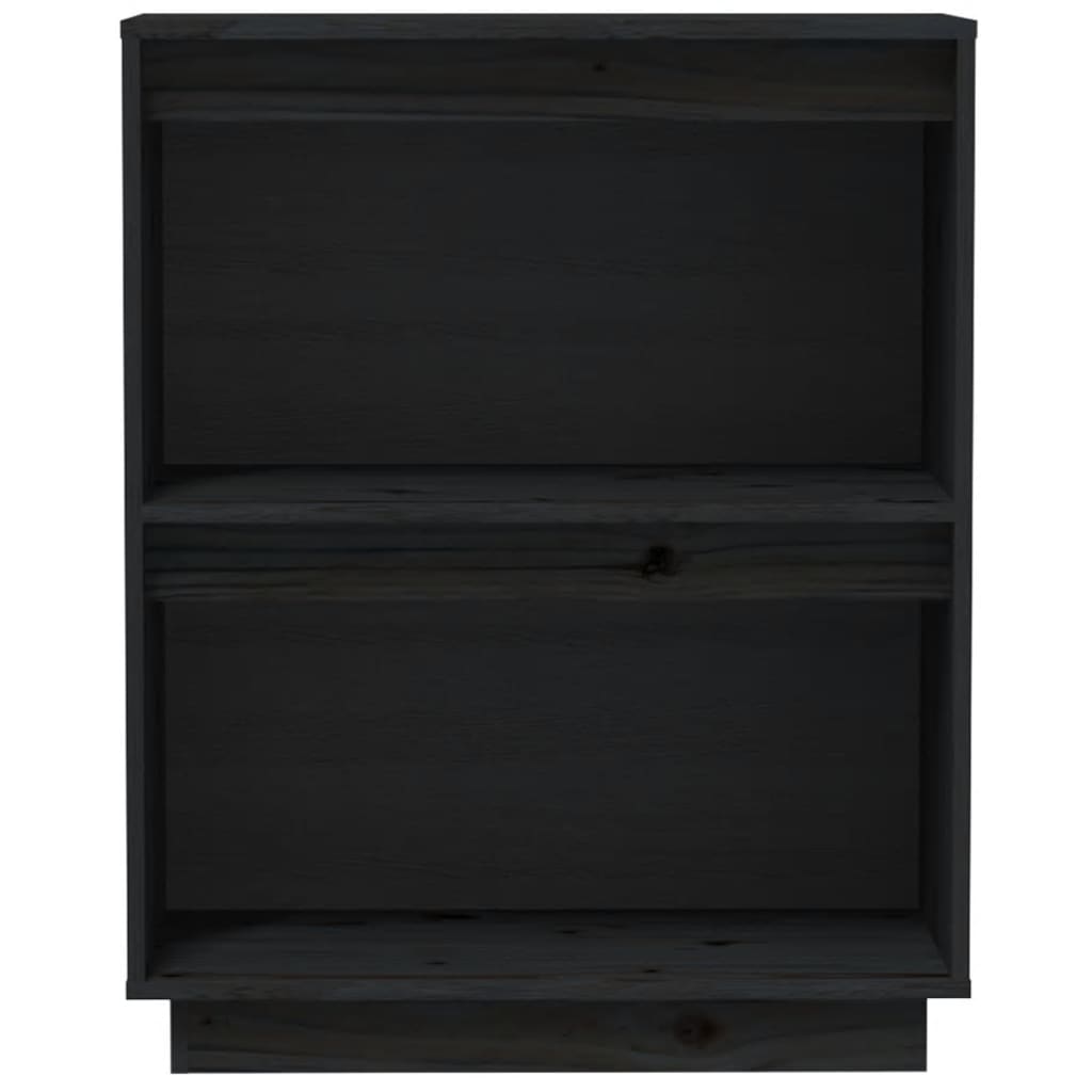 Armoire console Noir 60x34x75 cm Bois de pin solide