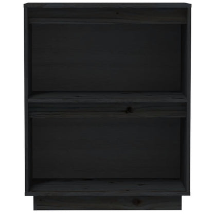 Armoire console Noir 60x34x75 cm Bois de pin solide