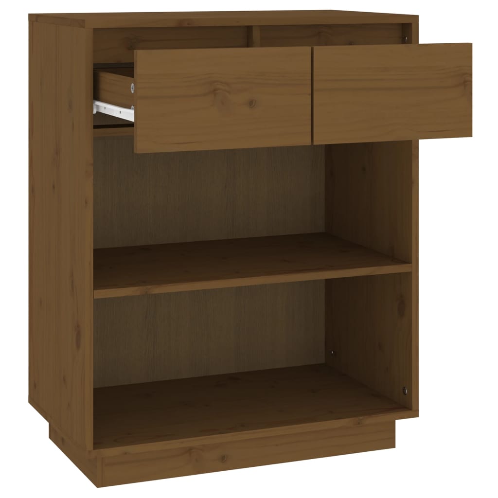 Armoire console Marron miel 60x34x75 cm Bois de pin solide