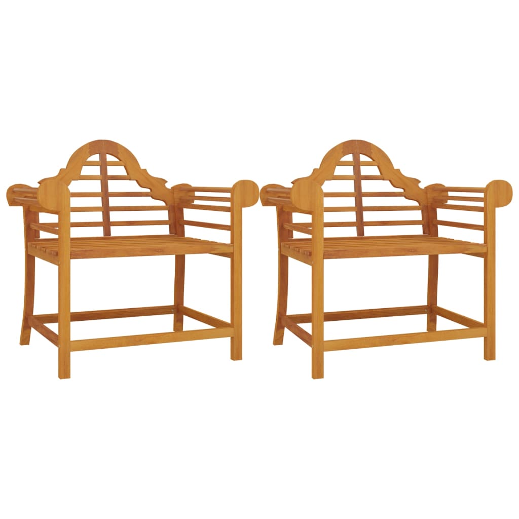 Chaises de jardin lot de 2 91x62x94 cm Bois de teck solide