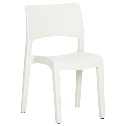 Chaises de jardin lot de 2 Blanc Polypropylène