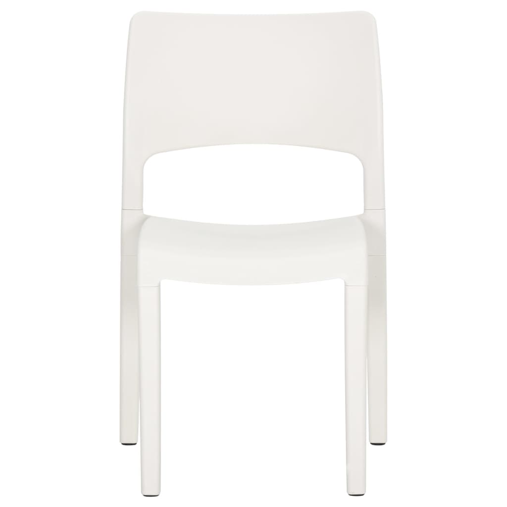 Chaises de jardin lot de 2 Blanc Polypropylène