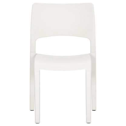 Chaises de jardin lot de 2 Blanc Polypropylène