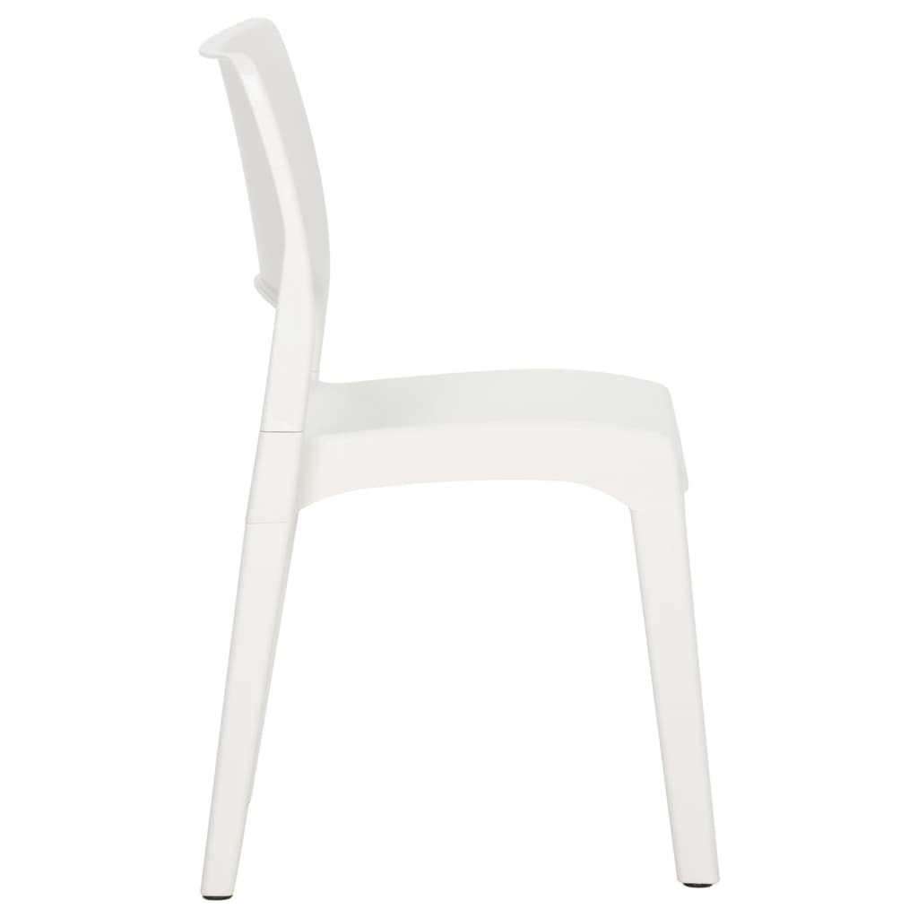 Chaises de jardin lot de 2 Blanc Polypropylène