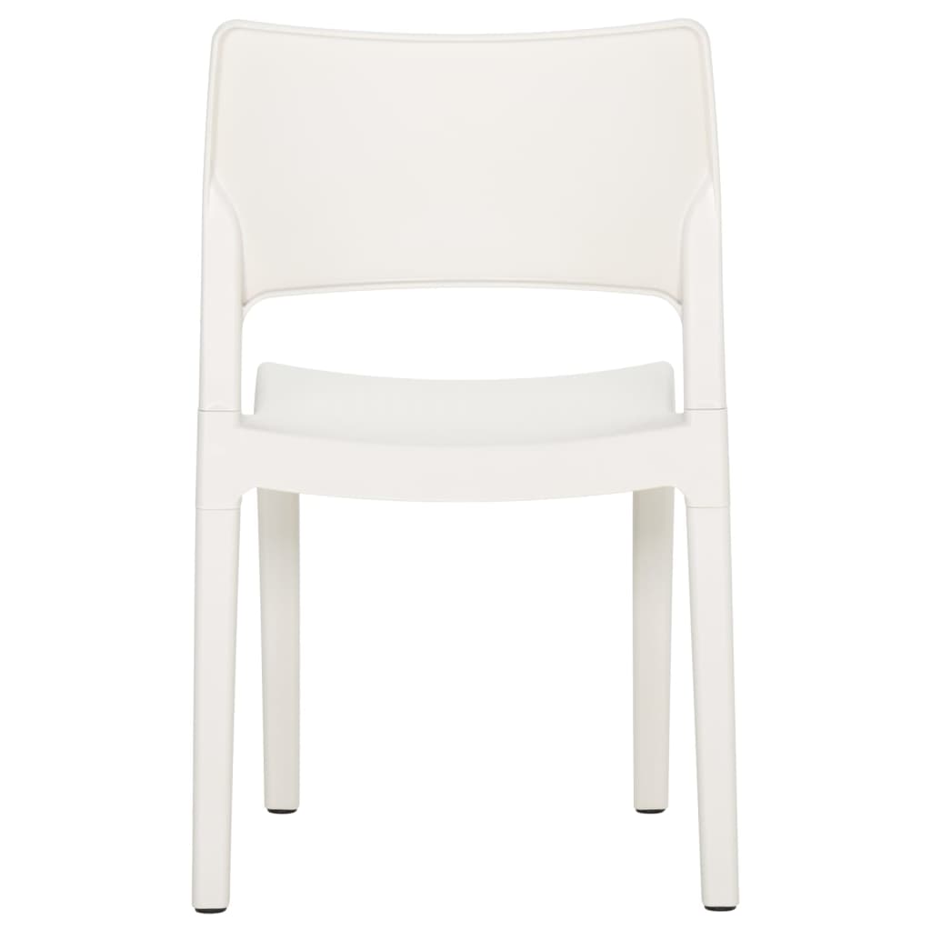 Chaises de jardin lot de 2 Blanc Polypropylène