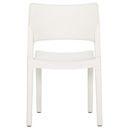 Chaises de jardin lot de 2 Blanc Polypropylène