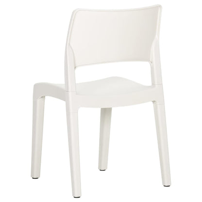 Chaises de jardin lot de 2 Blanc Polypropylène