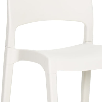 Chaises de jardin lot de 2 Blanc Polypropylène