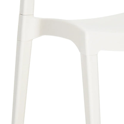 Chaises de jardin lot de 2 Blanc Polypropylène