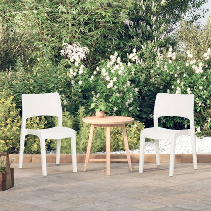 Chaises de jardin lot de 2 Blanc Polypropylène