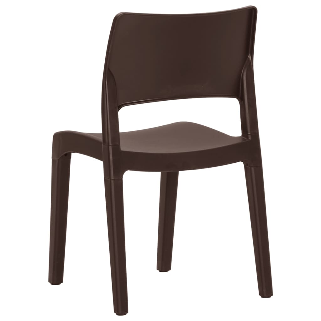 Chaises de jardin lot de 2 Moka Polypropylène