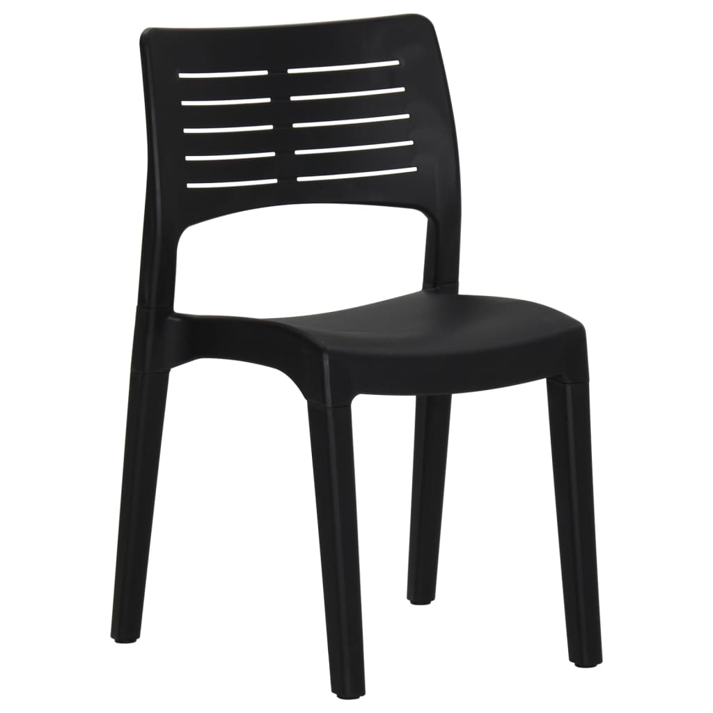 Chaises de jardin lot de 2 Anthracite Polypropylène