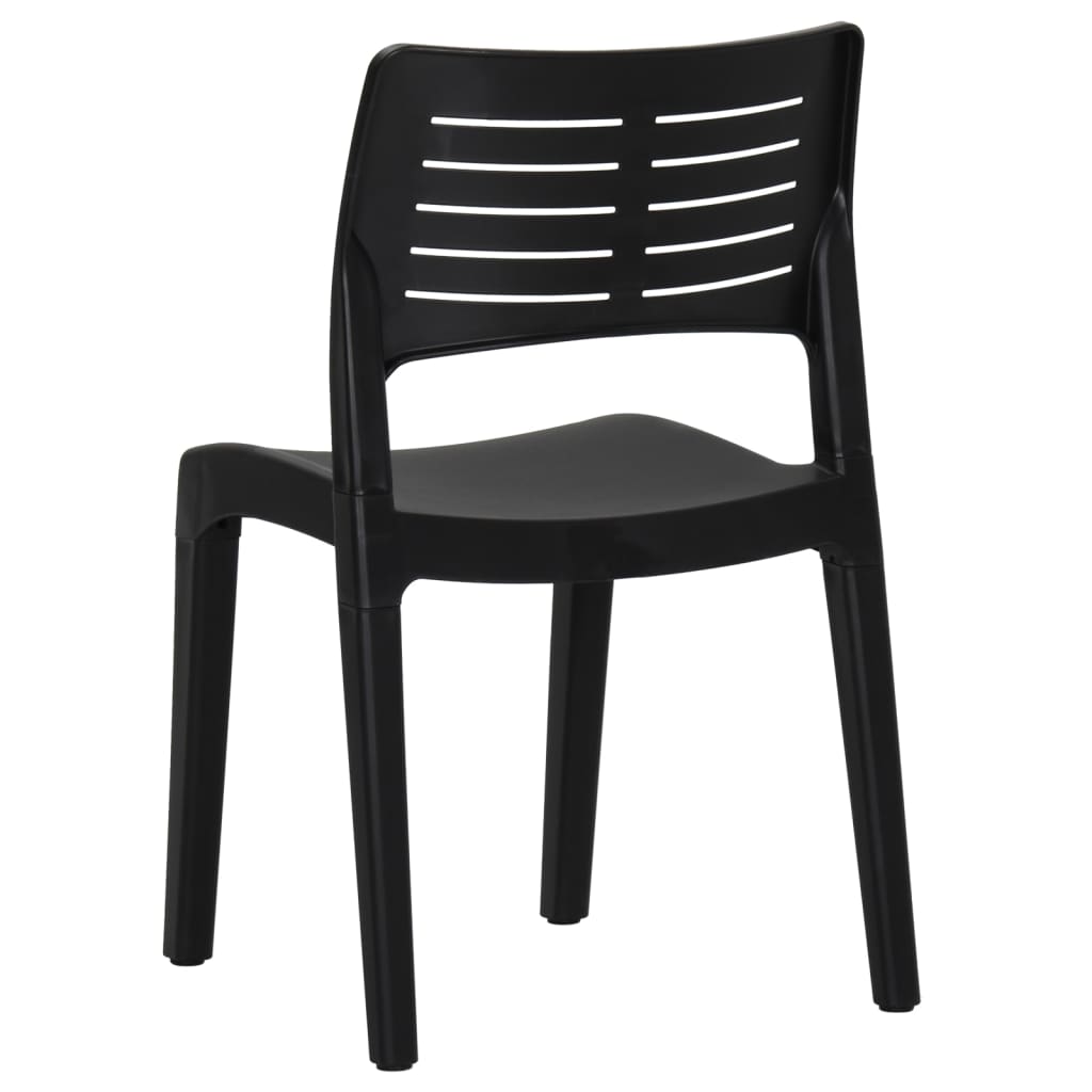 Chaises de jardin lot de 2 Anthracite Polypropylène