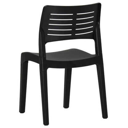 Chaises de jardin lot de 2 Anthracite Polypropylène