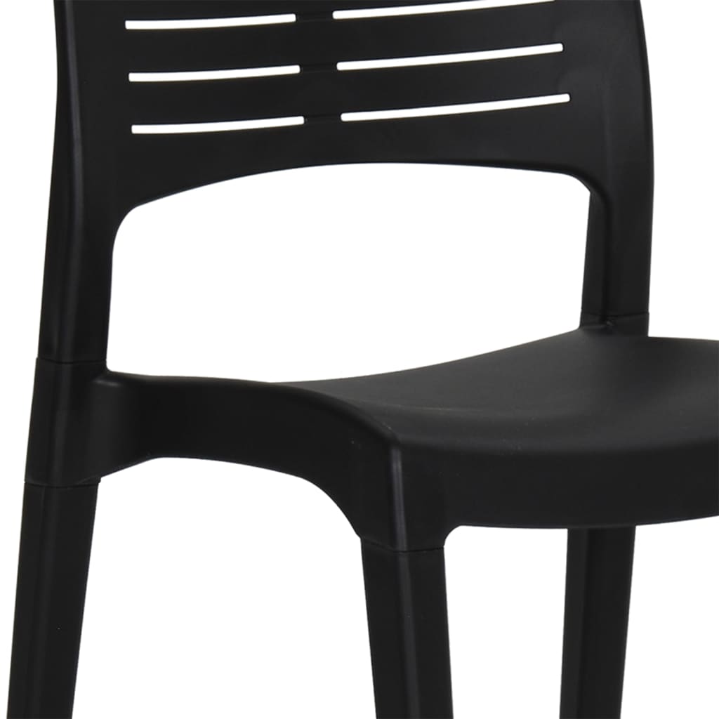 Chaises de jardin lot de 2 Anthracite Polypropylène