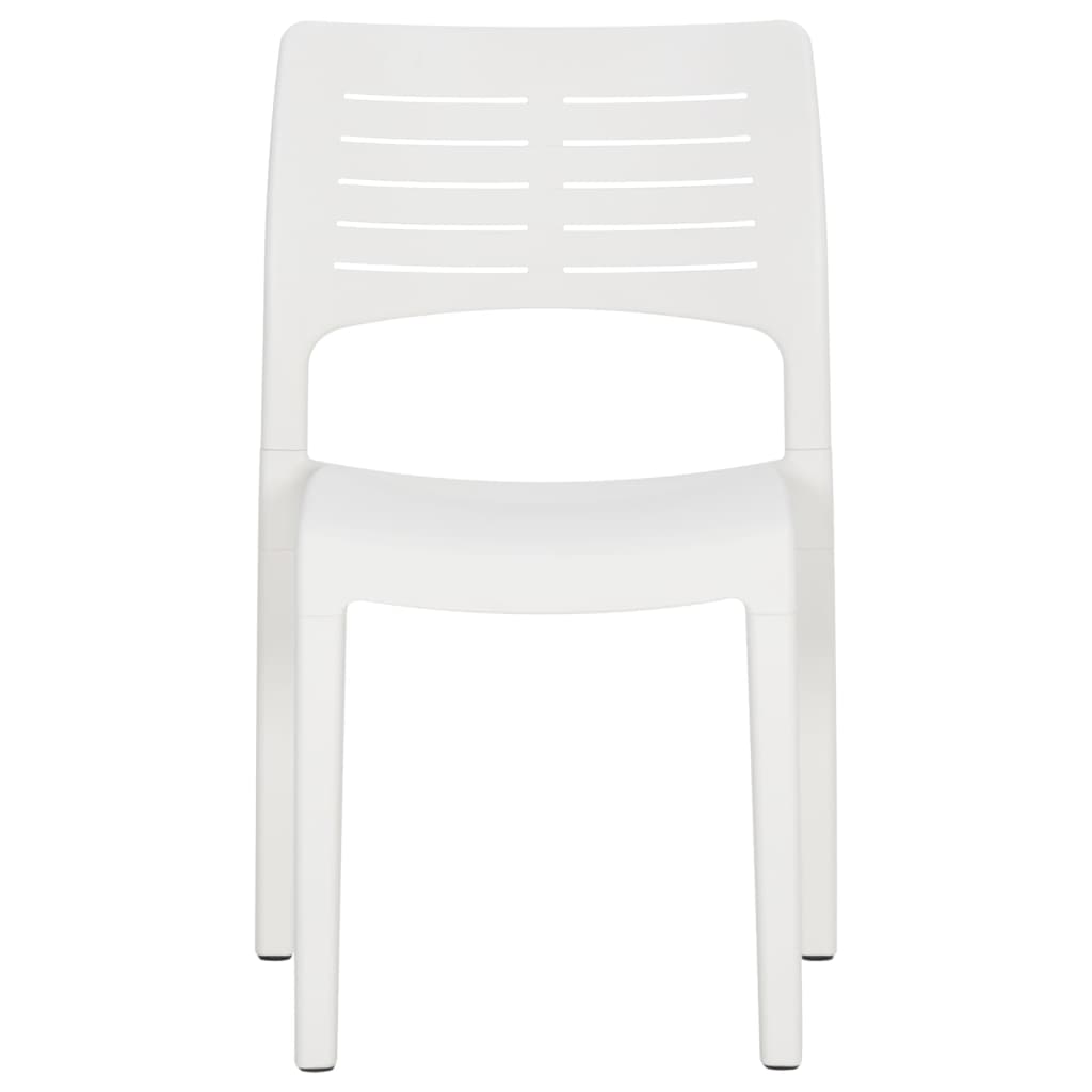 Chaises de jardin lot de 2 Blanc Polypropylène