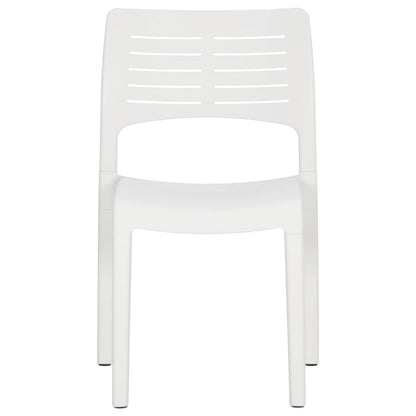 Chaises de jardin lot de 2 Blanc Polypropylène