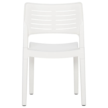 Chaises de jardin lot de 2 Blanc Polypropylène