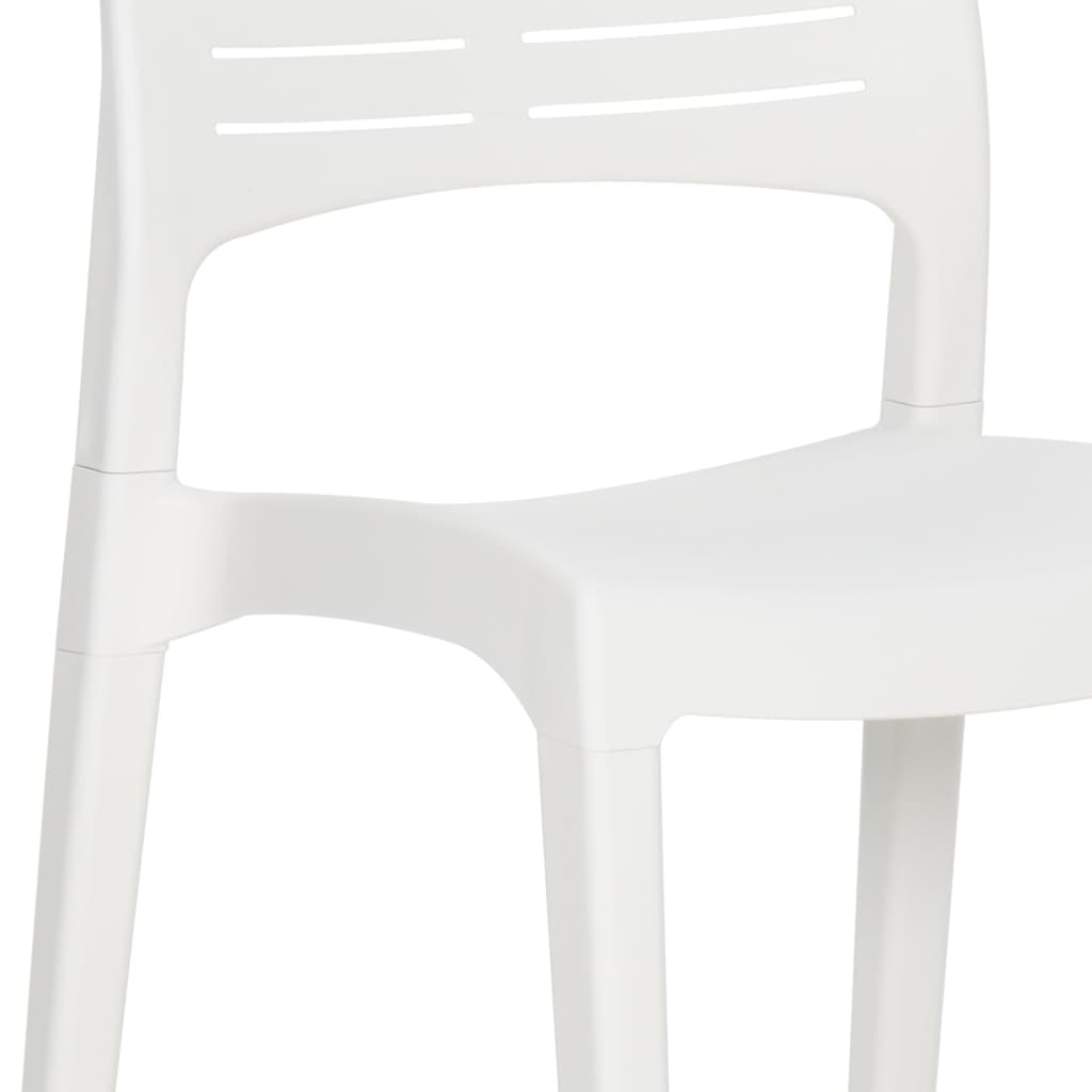 Chaises de jardin lot de 2 Blanc Polypropylène