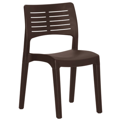 Chaises de jardin lot de 2 Moka Polypropylène