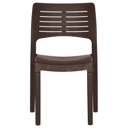 Chaises de jardin lot de 2 Moka Polypropylène