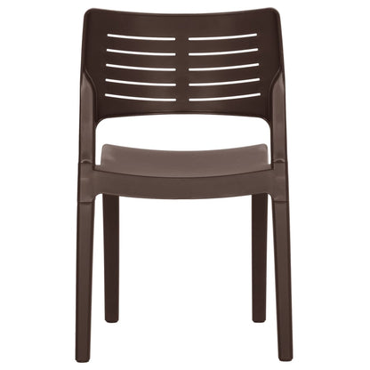 Chaises de jardin lot de 2 Moka Polypropylène